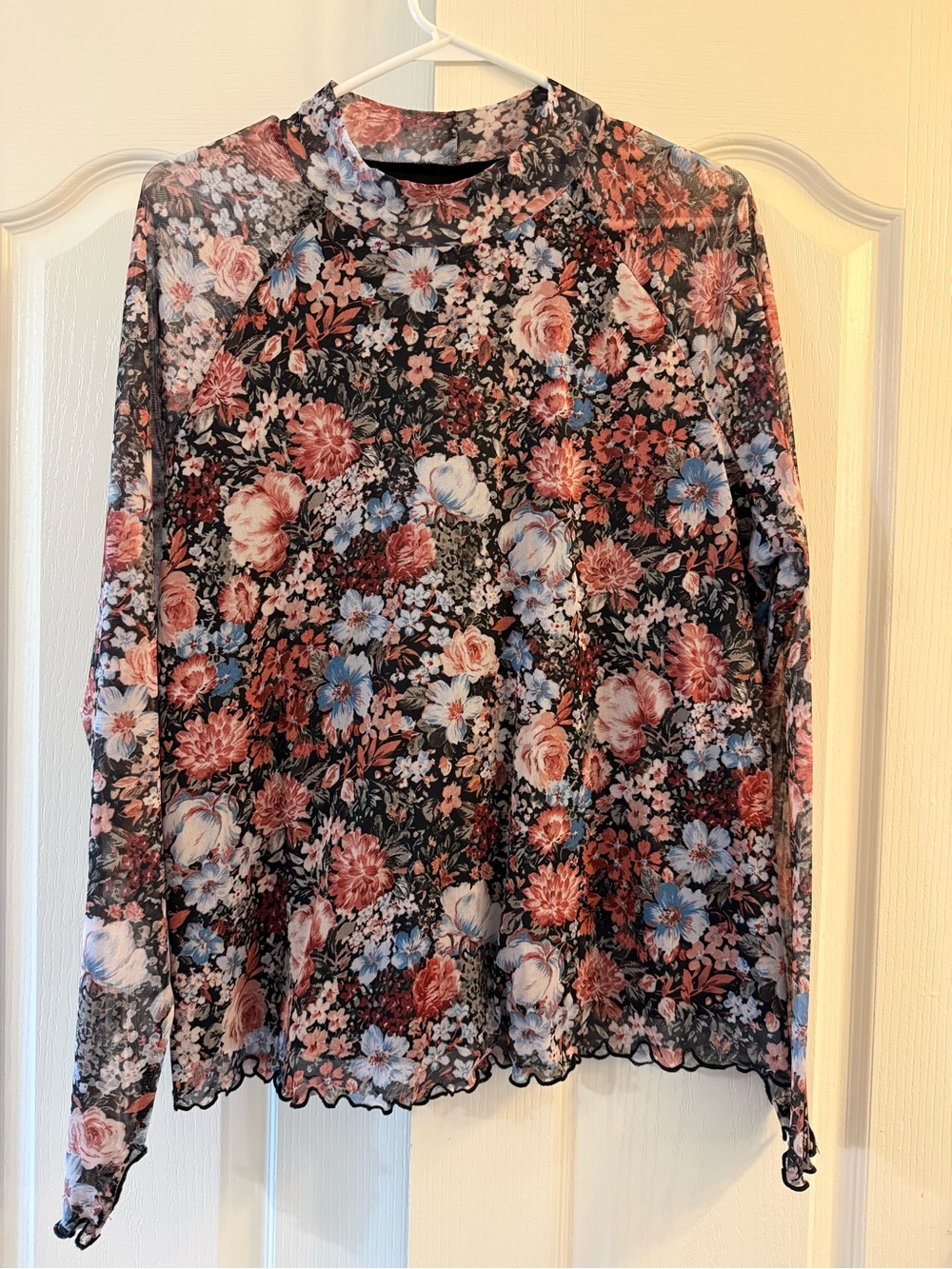Women’s Floral Mesh Blouse